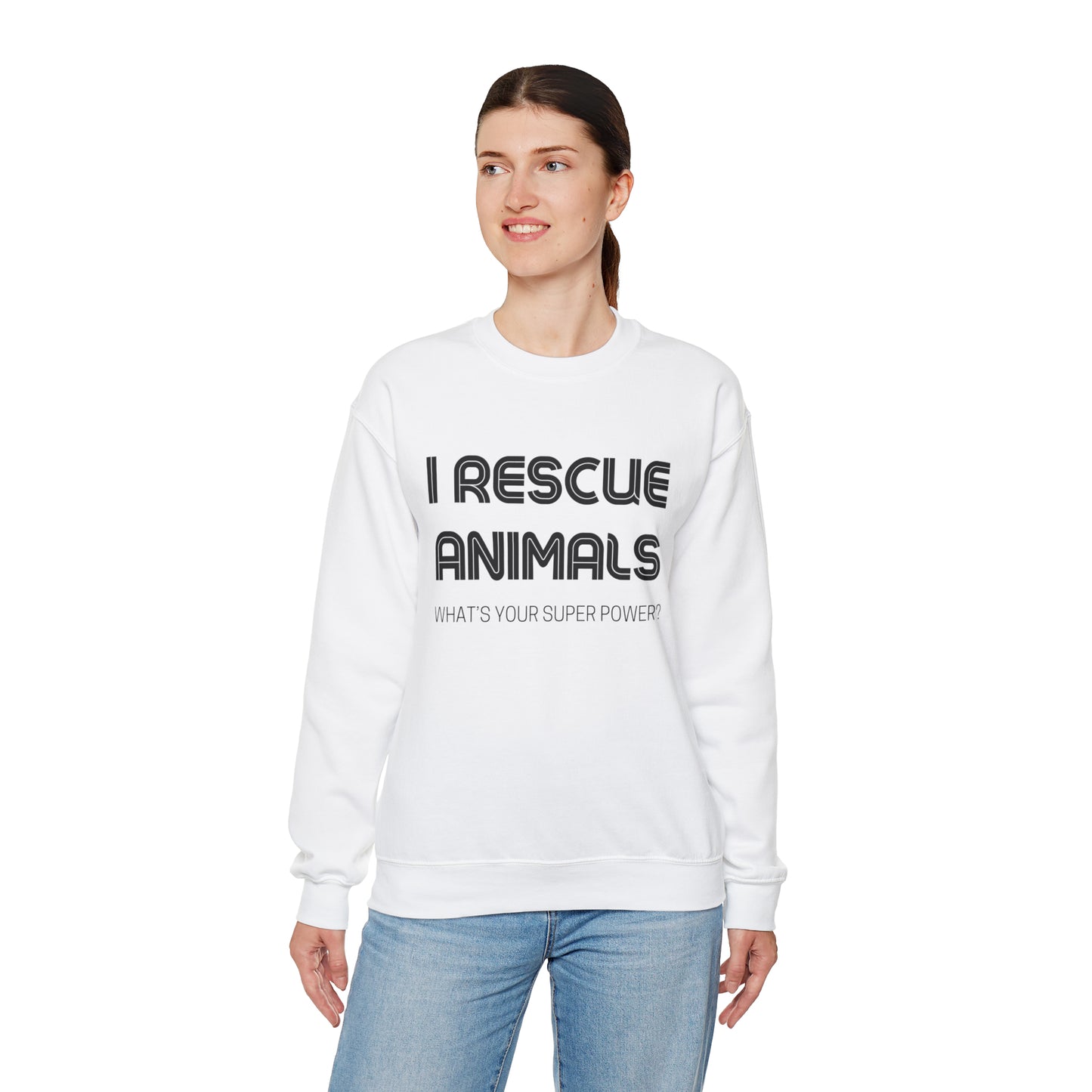 I Rescue Animals Crewneck Sweatshirt