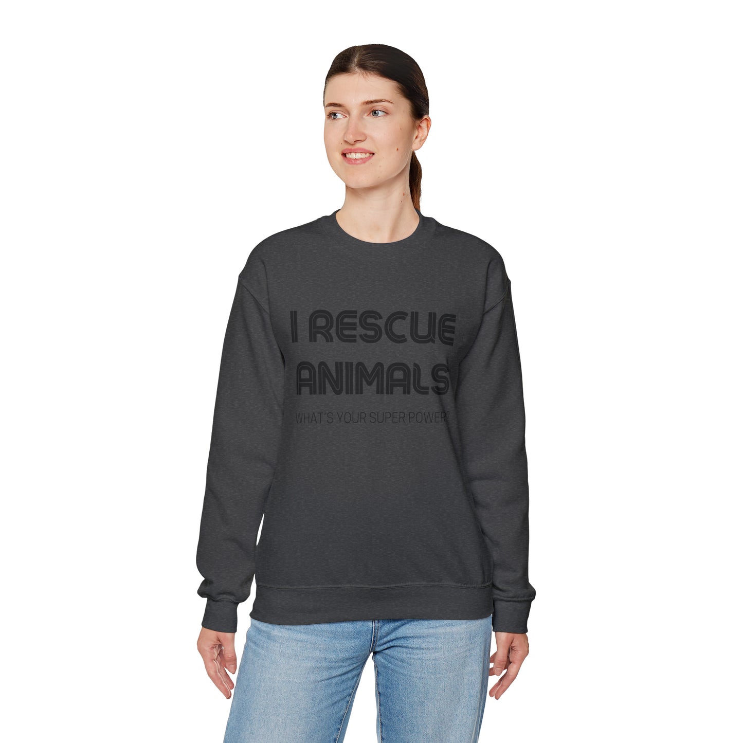 I Rescue Animals Crewneck Sweatshirt