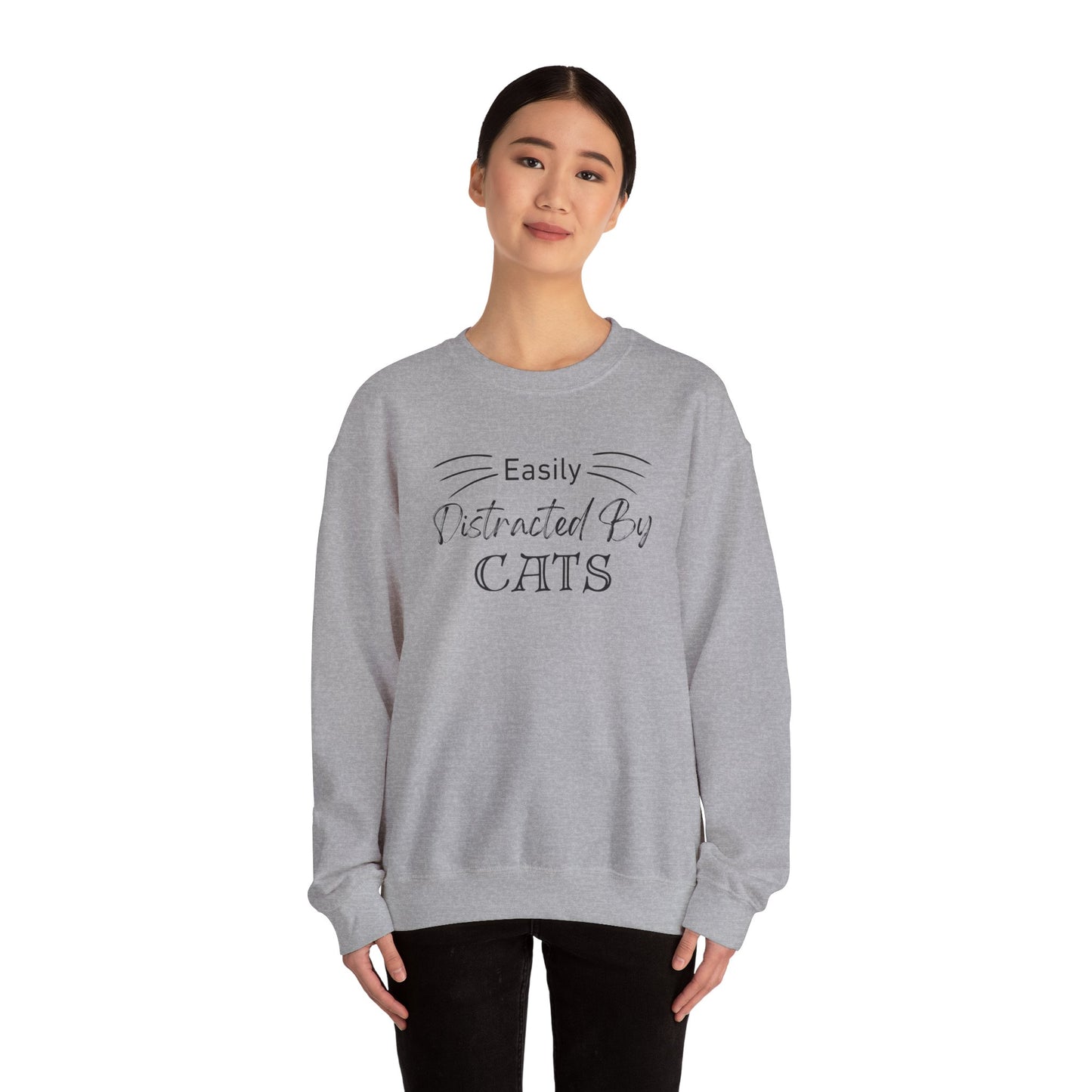 Easily Distracted by Cats Crewneck Sweatshirt