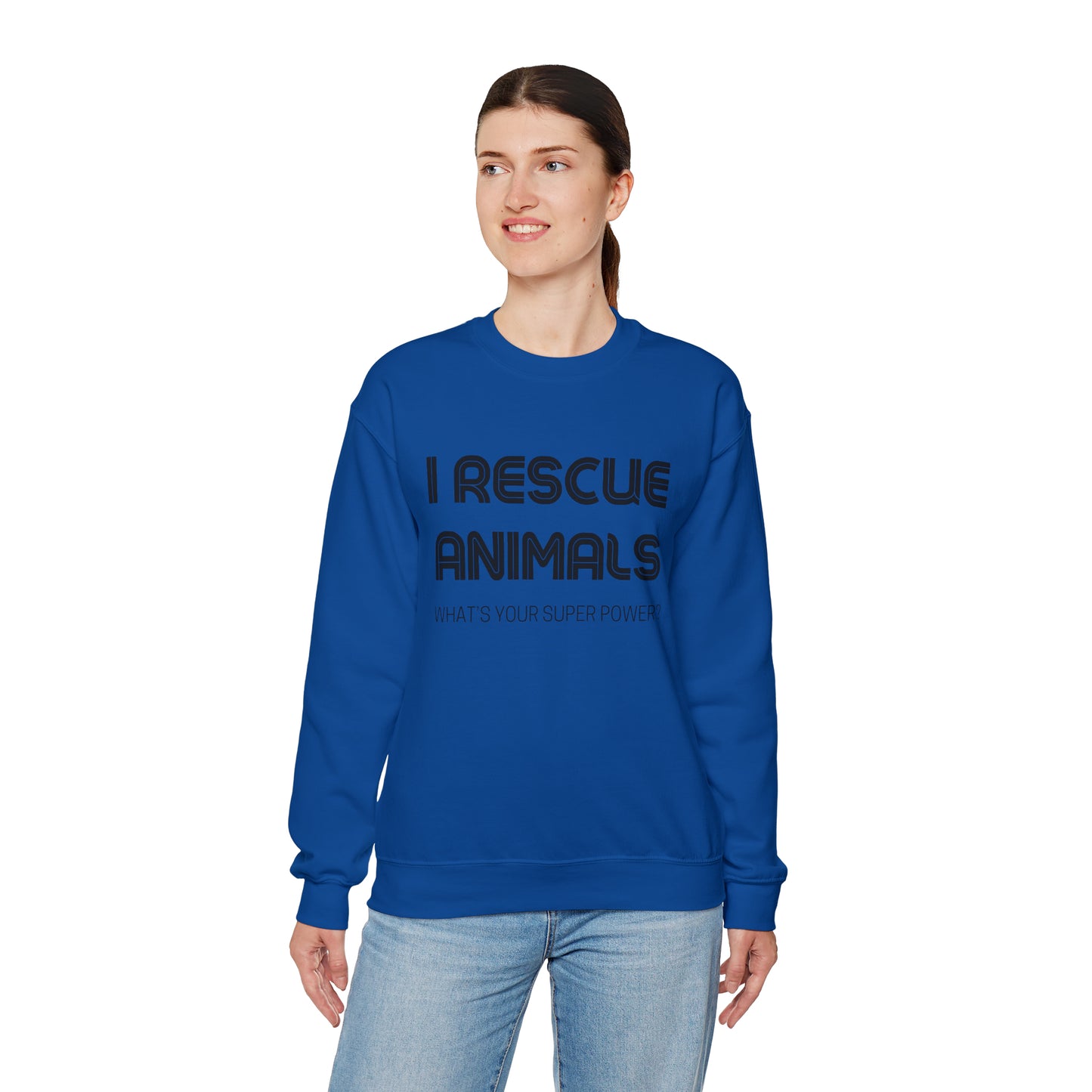 I Rescue Animals Crewneck Sweatshirt