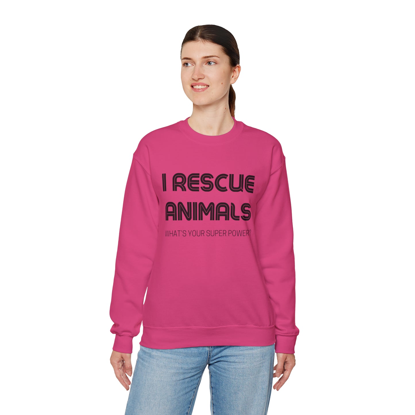 I Rescue Animals Crewneck Sweatshirt