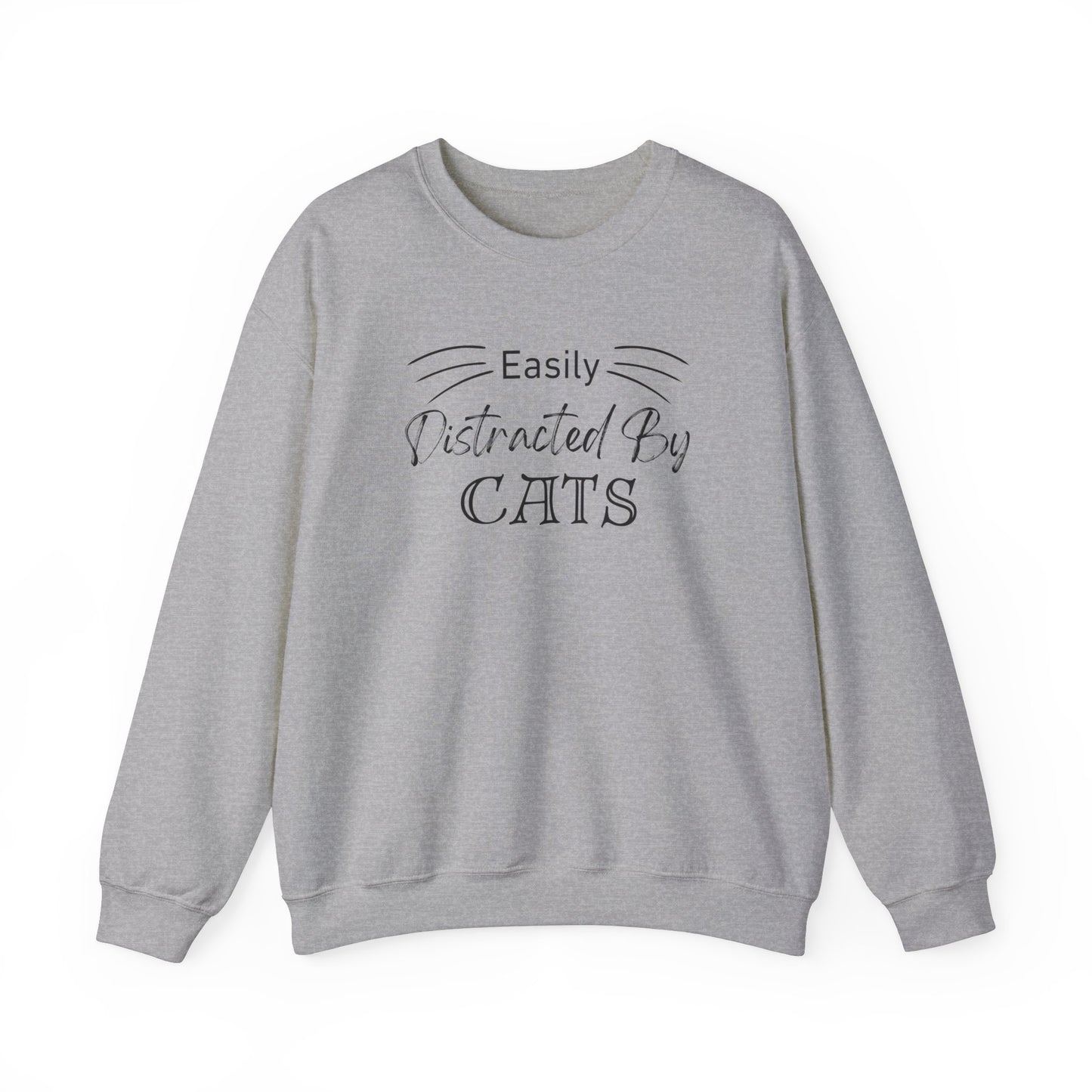 Easily Distracted by Cats Crewneck Sweatshirt