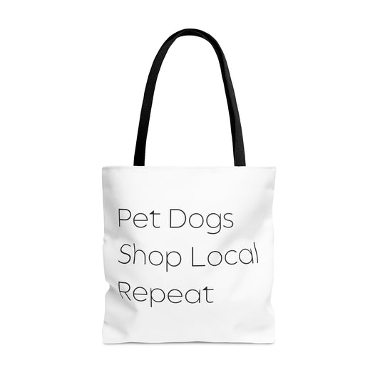 Pet Dogs, Shop Local Reusable Tote Bag