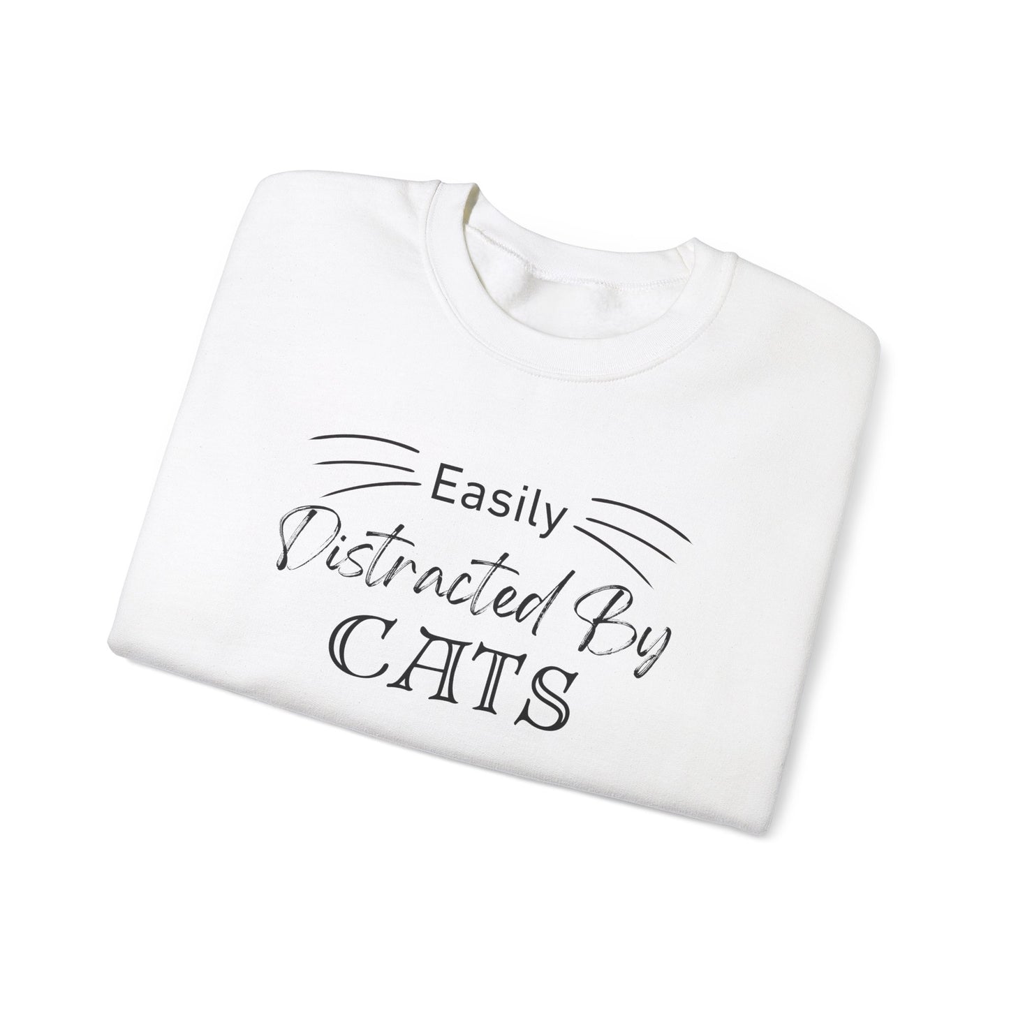 Easily Distracted by Cats Crewneck Sweatshirt