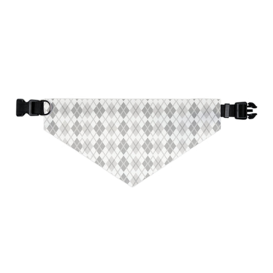 Soft Silver Pet Bandana Collar