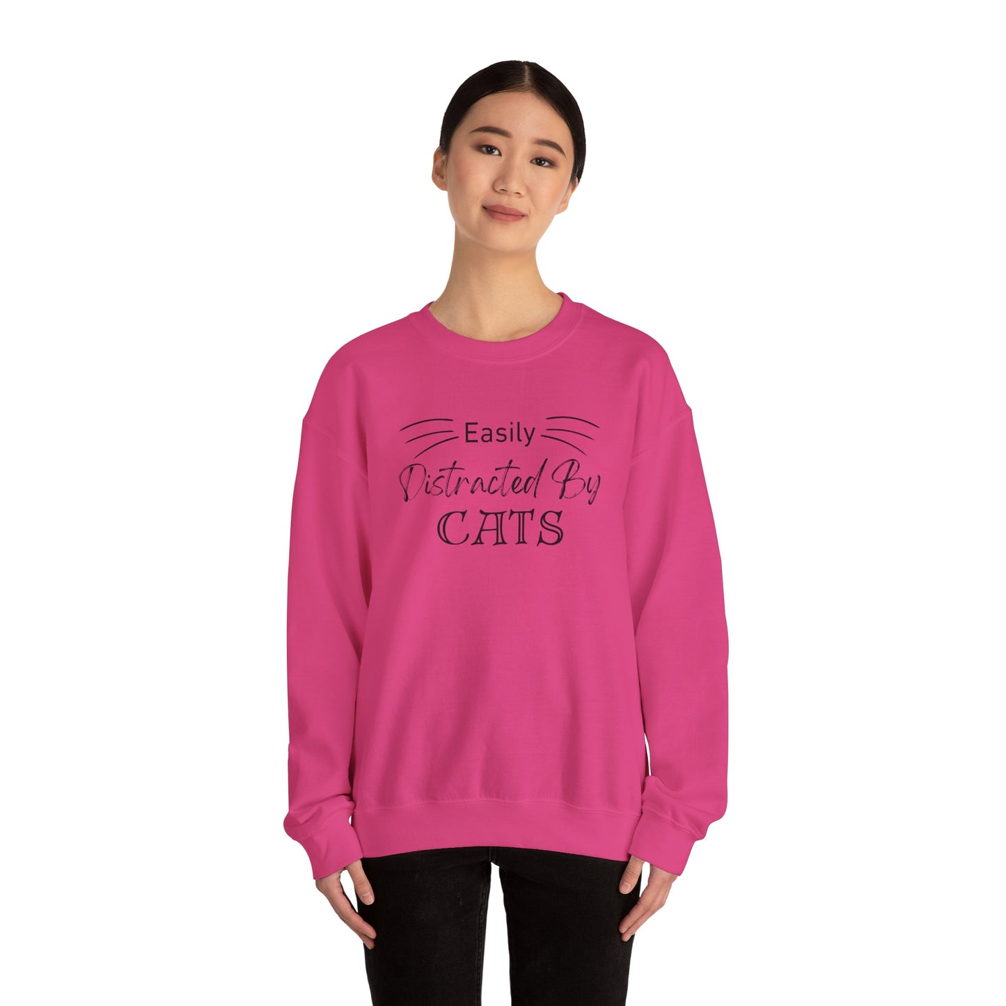 Easily Distracted by Cats Crewneck Sweatshirt