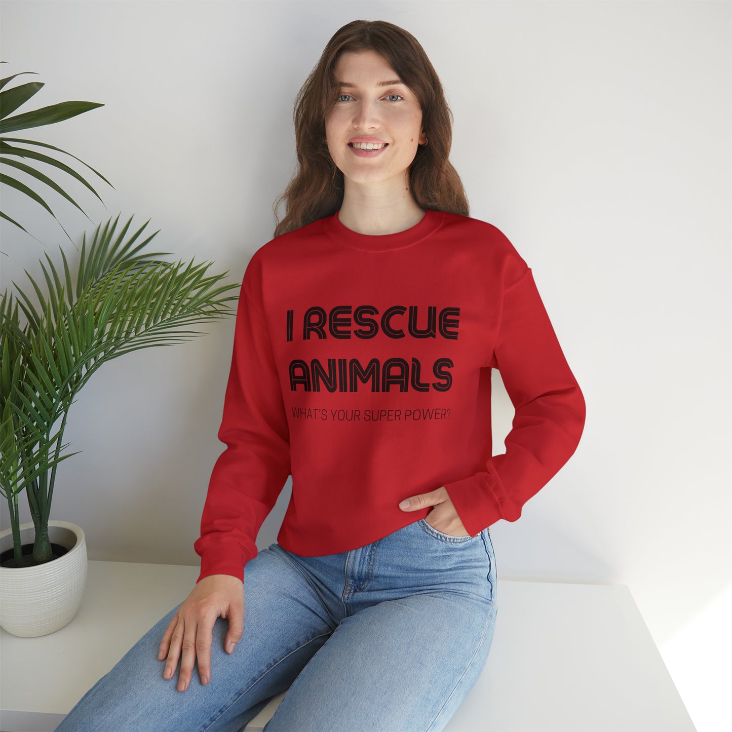 I Rescue Animals Crewneck Sweatshirt