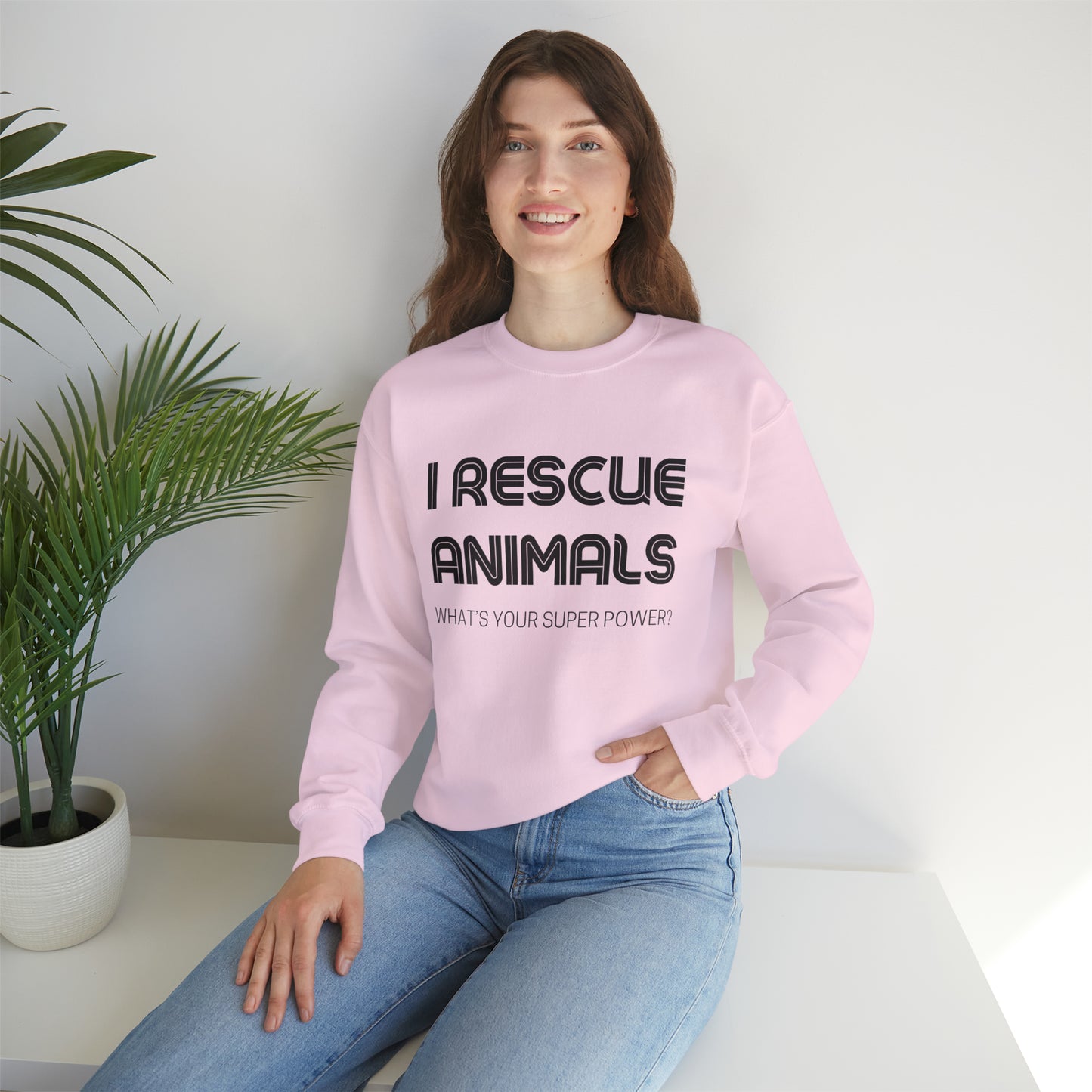 I Rescue Animals Crewneck Sweatshirt