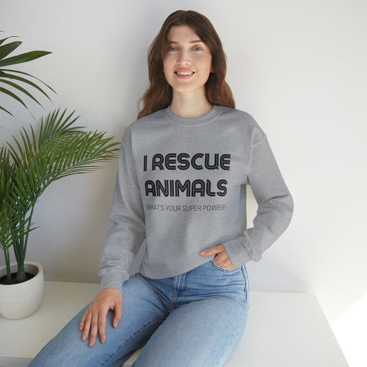 I Rescue Animals Crewneck Sweatshirt