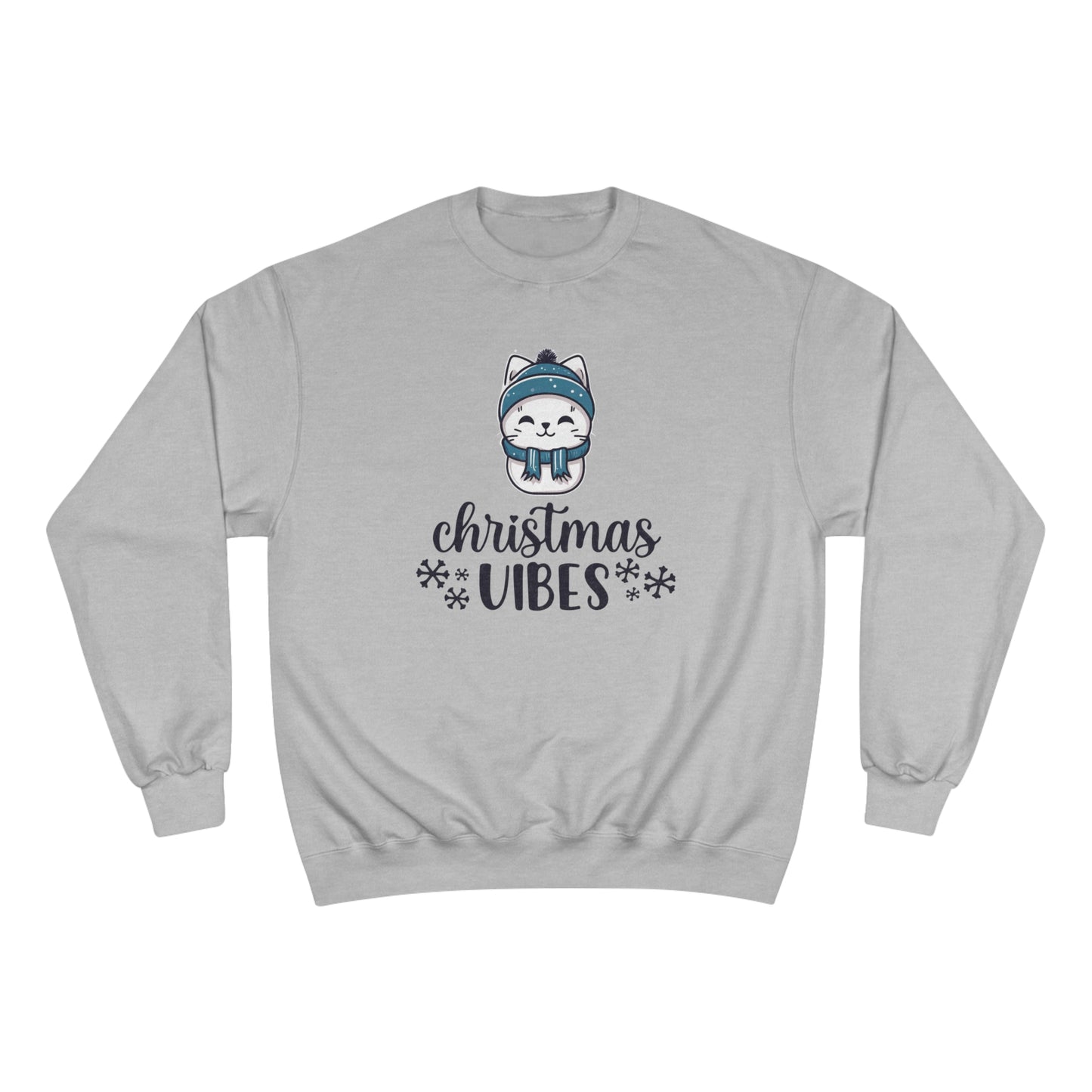 Christmas Cat Vibes Champion Sweatshirt