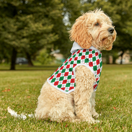 Christmas Argyle Pet Hoodie