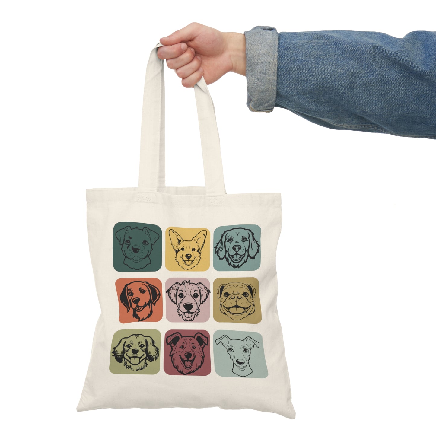 Dog Lovers Natural Tote Bag